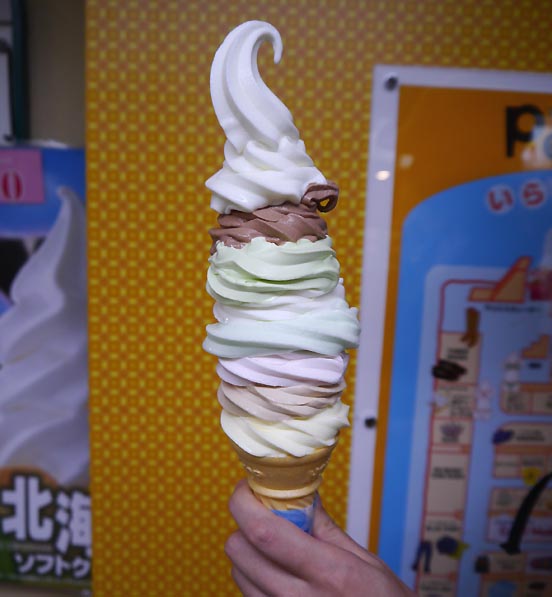 In Nakano Broadway, Giant Soft Serve Ice Cream Eats You!