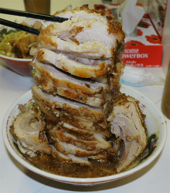Ramen Shop Serves Mountains of Meat, Gets Customers and Laughs