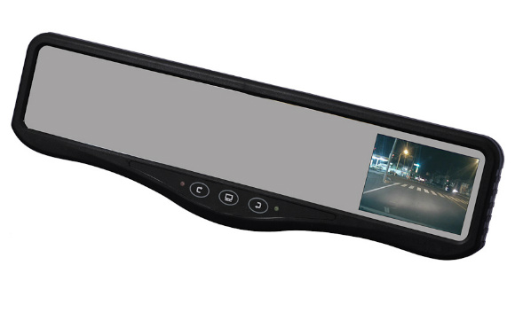 Capture Highway Wackiness, Prove Your Driving Skills with this Rearview Mirror with Camera and LED Display