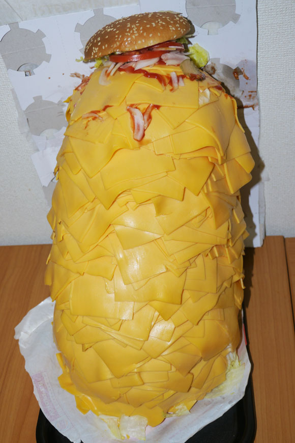 This is What a Whopper With 1000 Slices of Cheese Looks Like