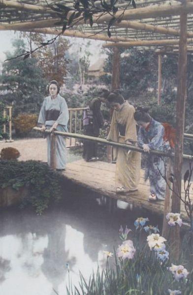 historical japan pond