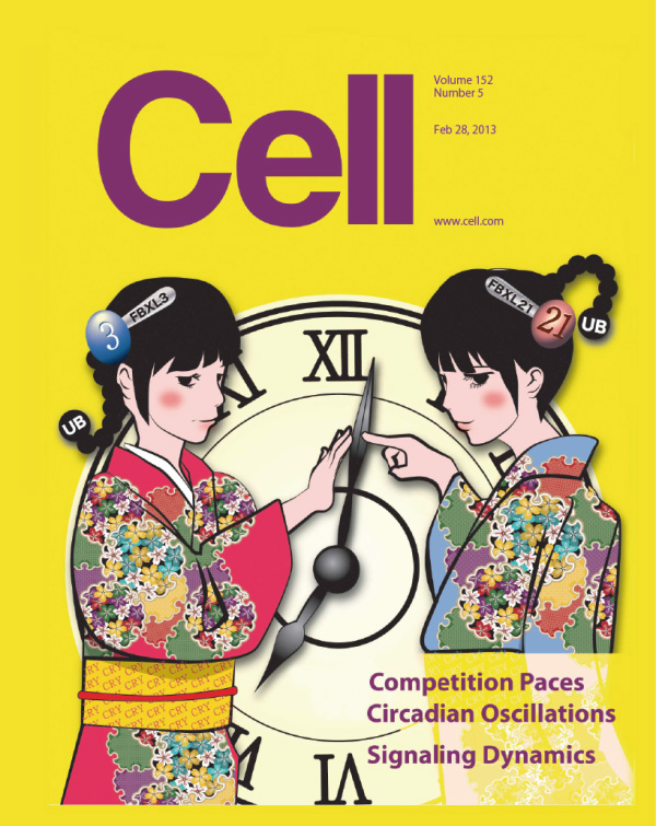 Latest Edition of Cell Highlights Ground Breaking Research on… Two Girls in Kimonos Pushing a Clock Around