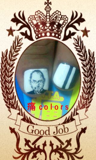 Anime Nail Art Steve Jobs