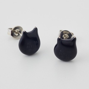 Geek & Cute Accessories Condenser Black Cat Earrings 2,100 yen