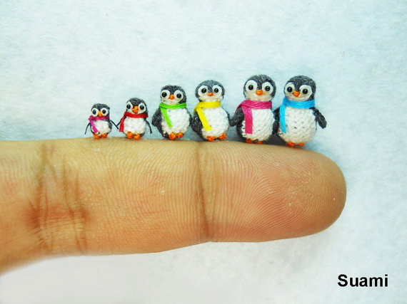 Micro Amigurumi Crochet Animals, Small Enough to Balance on Your Finger