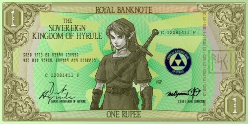 Zelda cash 1 rupee