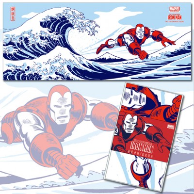 Handtowels Featuring Woodblock Print Marvel Characters Too Awesome to Actually Use for Intended Purpose