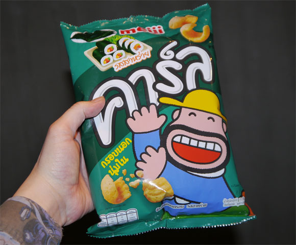 Sushi-Flavored Meiji Curl Snacks From Thailand Only Taste Like Seaweed