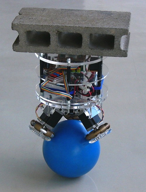 A robot that balances on a ball