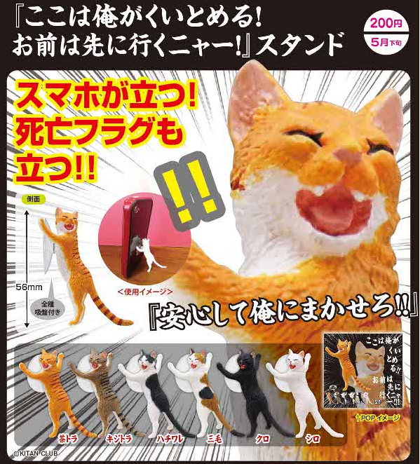 Cat smartphone stand hopes to become newest Internet meme in Japan