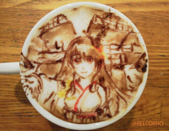 Colorful latte art! Japanese barista creates coffee with character