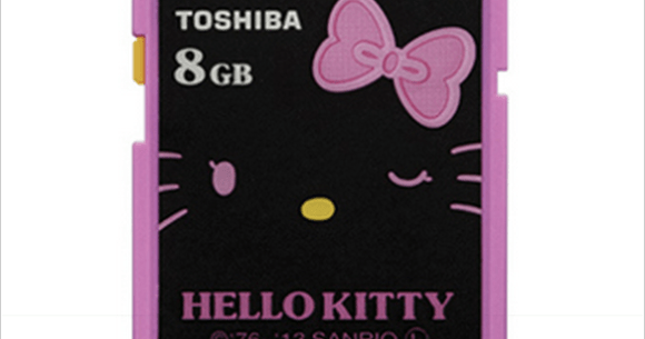 Stick a cat in your camera: Hello Kitty SD card on sale this month