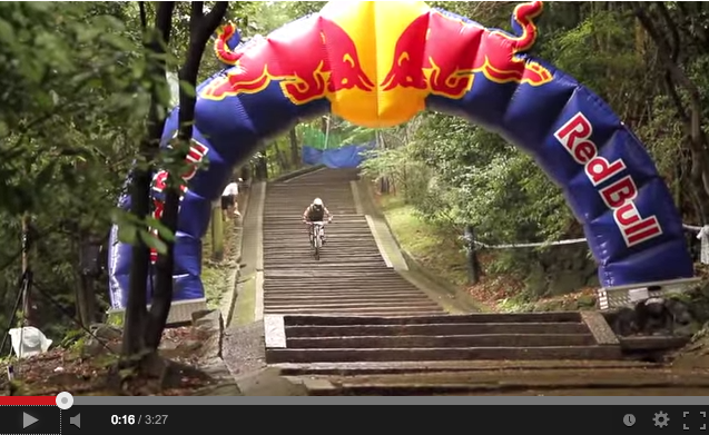 Red Bull Holy Ride takes racers through the grounds of Katsuo Temple in Osaka
