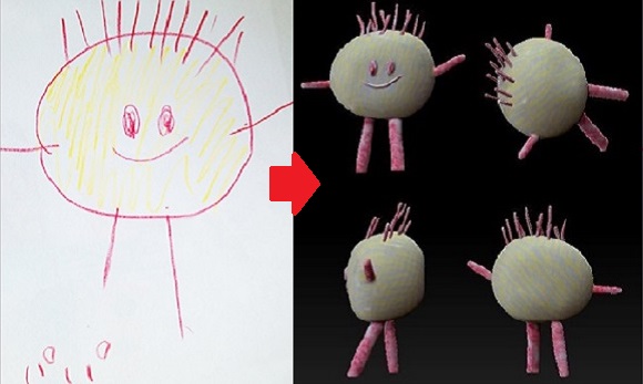 Bring your child’s imagination to life: 3-D printed figures of children’s drawings are awesome!