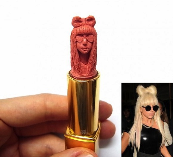 From Hepburn to Gaga, Hong Kong artist carves tiny works of art in expensive lipstick