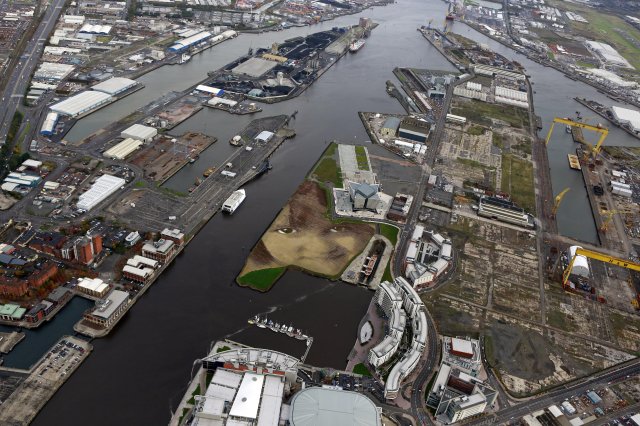 An enormous 11-acre artwork in Belfast requires a helicopter to appreciate it fully