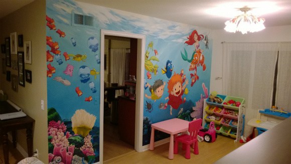 Parents create amazing Studio Ghibli mural for daughter’s nursery ...