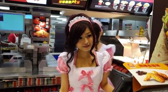 McDonald’s has maids in Taiwan. We’ve got videos here