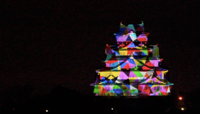 Osaka Castle backdrop for brain-melting 3D light show【Photos and Video】