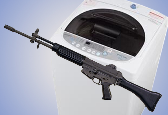 Korean soldier convicted for washing gun in the laundry