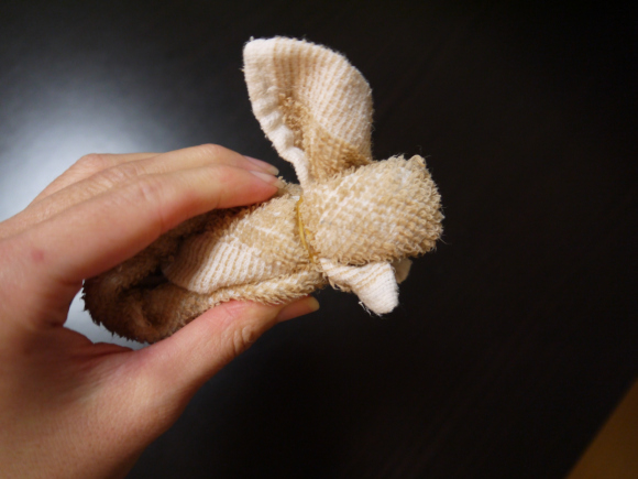 How to fold a Towel Bunny 10