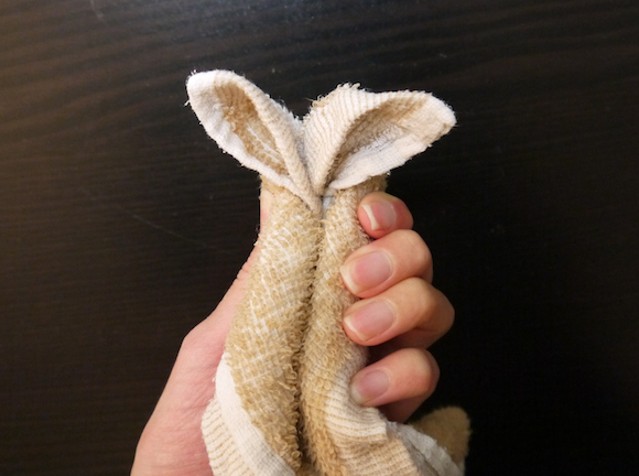 How to fold a Towel Bunny 6
