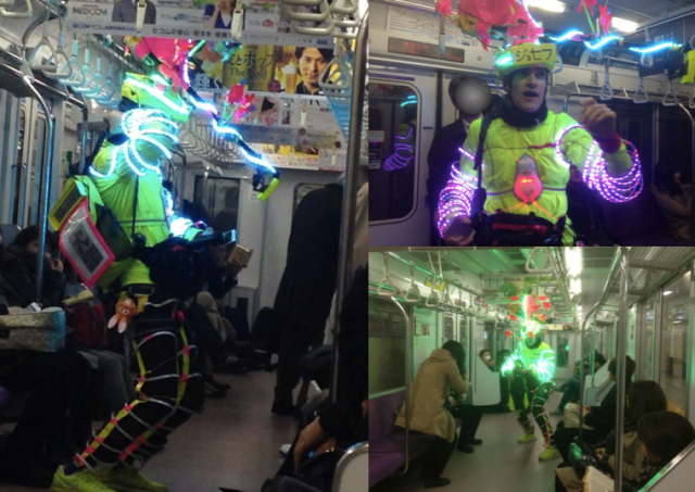 “Glowing Man” brings smiles to the people of Tokyo while inspiring runners around the world