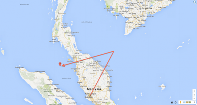 Here’s the route the Malaysian military thinks the missing Boeing 777 took