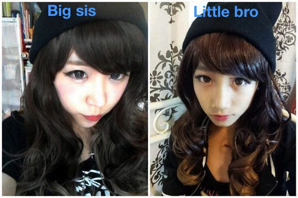 Big sisters in Japan dress their little brothers up as girls, with cute/hilarious results