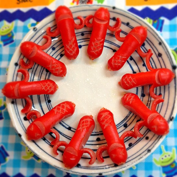 We’re not going to lie…these sausage people in Japanese bento freak us out4