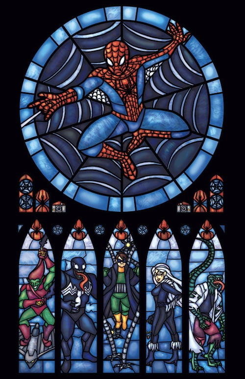 glass spiderman