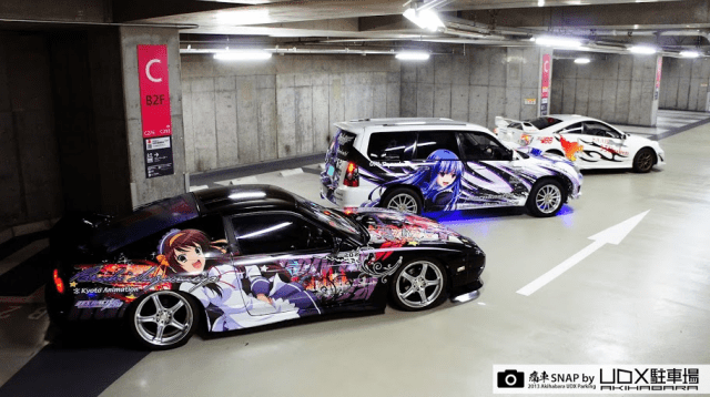 Every weekend is an itasha car show at Akihabara’s UDX parking garage
