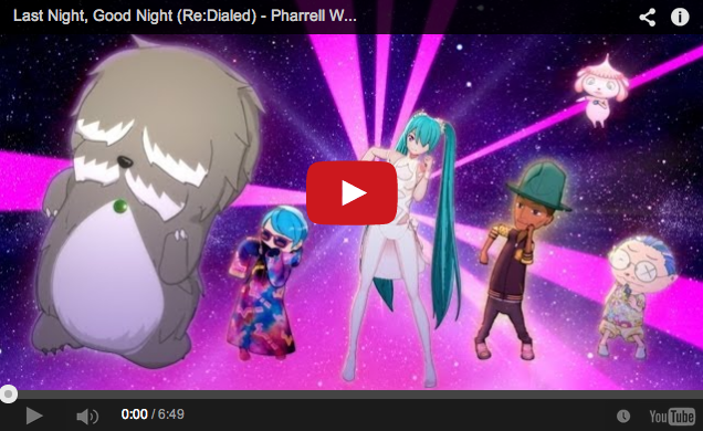 Hatsune Miku and Pharrell Williams team up in new remix music video