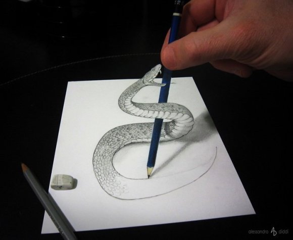 19 pencil drawings that trick your mind into thinking they're 3-D14