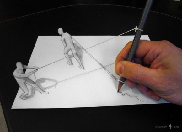19 pencil drawings that trick your mind into thinking they're 3-D17