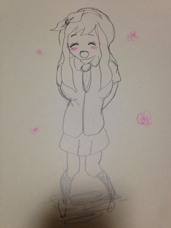 Father posts six-year-old daughter's anime character drawings