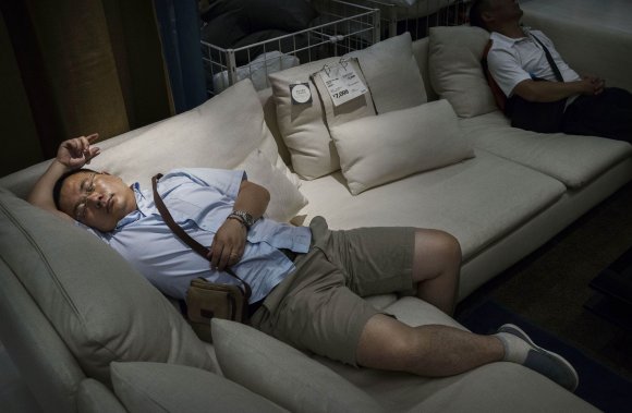 Bizarre photos of Chinese shoppers napping at Ikea9
