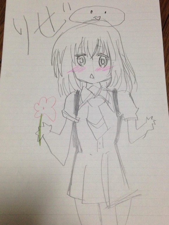 Father posts six-year-old daughter's anime character drawings