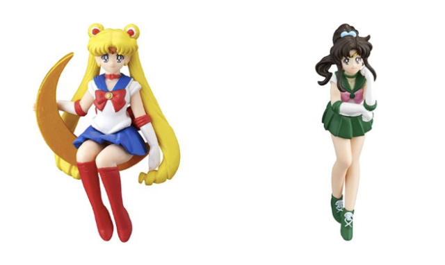 Sailor Moon gashapon hang out on your books and drinking glasses