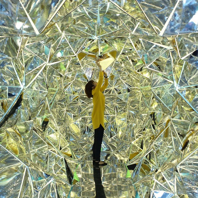 Step into a different dimension in this breathtaking life-sized kaleidoscope