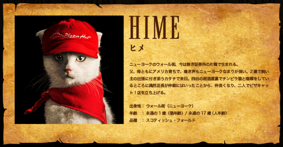 Pizza Hut Pizza Cat campaign, Hime