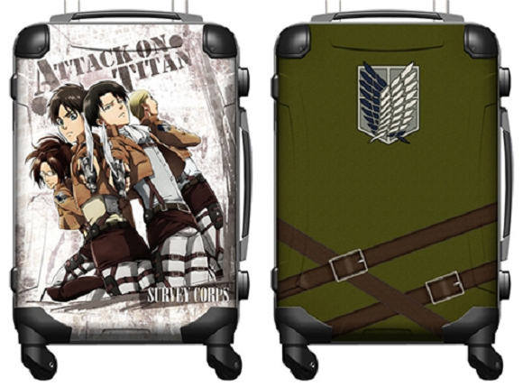 Pack on Titan! Anime suitcase is perfect for a trip outside the walls