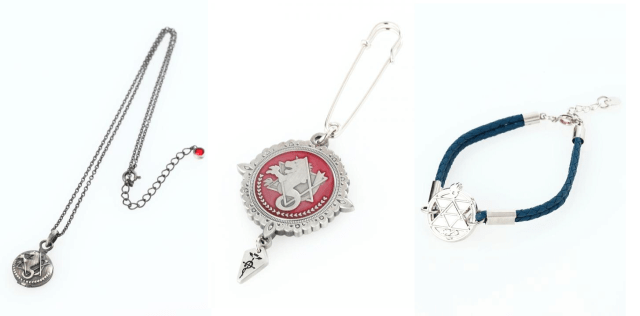 Not all of the Fullmetal Alchemist anime accessory line is metallic, but it’s all awesome