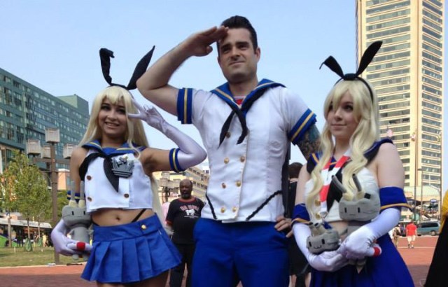 Anime con aboard aircraft carrier attracts moe warships of all kinds, from the cute to the manly