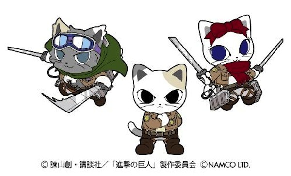 Attack on Titan characters don cat ears for Namjatown collaboration
