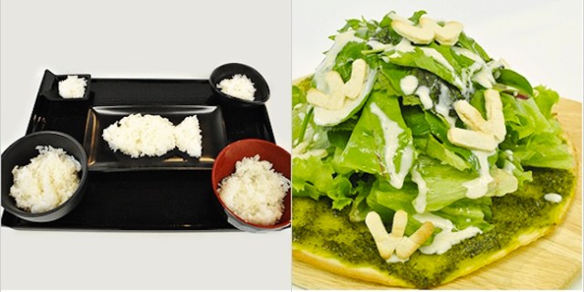 Nicocafe dishes up a serving of surreal with manga meat, half an umaibo, and rice teishoku