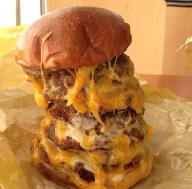 Real version of Lotteria’s five-patty cheeseburger doesn’t look nearly as glorious as the ads