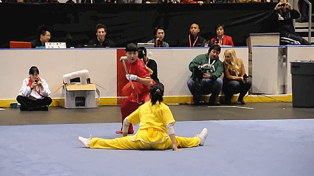 Women at World Wushu Championships attack each other at the speed of light