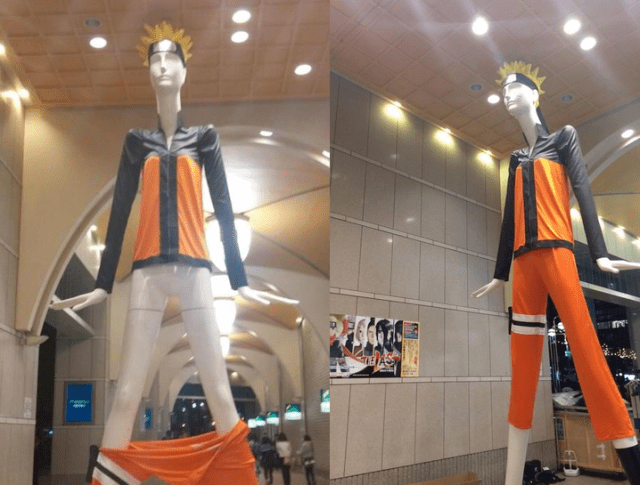 Nagoya store’s lanky mannequin gets Naruto makeover