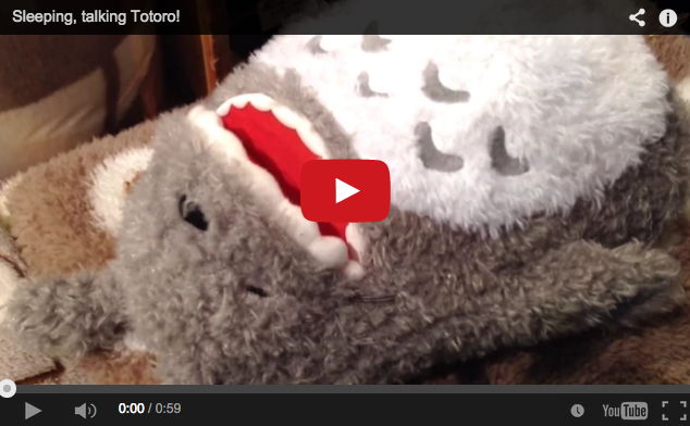 Should we call this snoring, talking Totoro plush toy cute or awesome? Either way, we want one